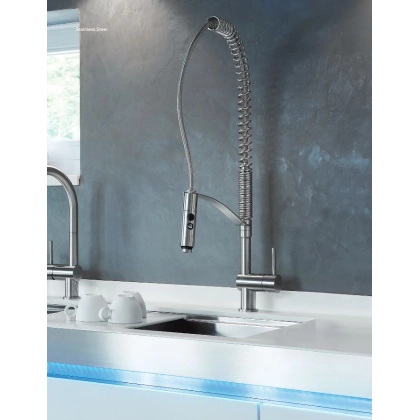 Picture Exclusive single-lever black stainless steel kitchen faucet