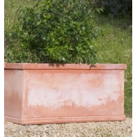 Picture Rectangular flower pot made of terracotta - Fornace Masini