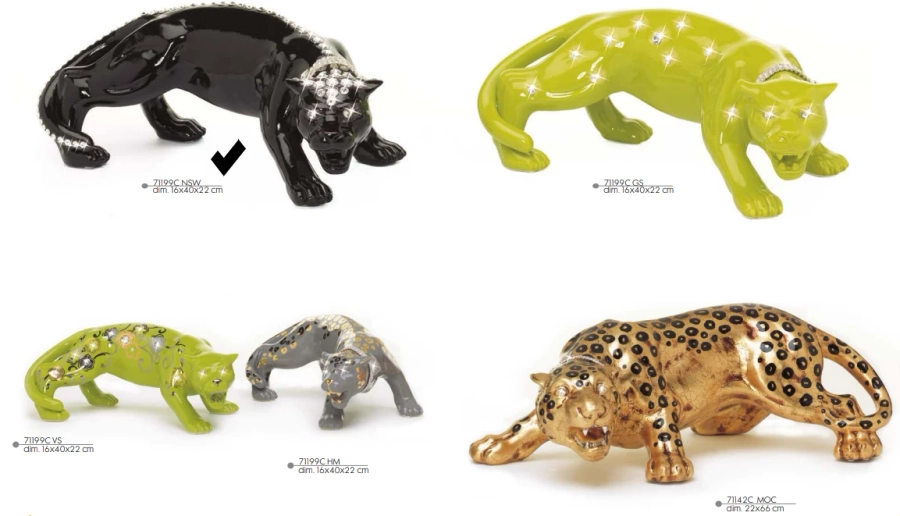 Bild 1 Eine einzigartige Keramikfigur - schwarzer Panther - Valle d'Oro Patchi