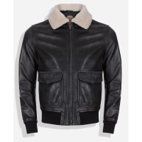 Picture Stylish men's leather jacket with a collar
