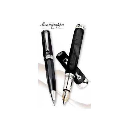 Picture Bolígrafo roller exclusivo Micra Montegrappa en color negro y gris