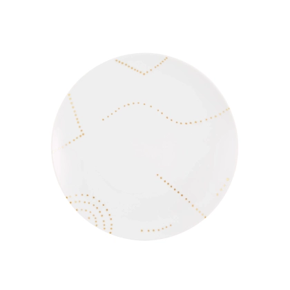 Zdjęcie Talerz obiadowy z porcelany Gold Dots Folkifunki w złote kropki - Vista Alegre