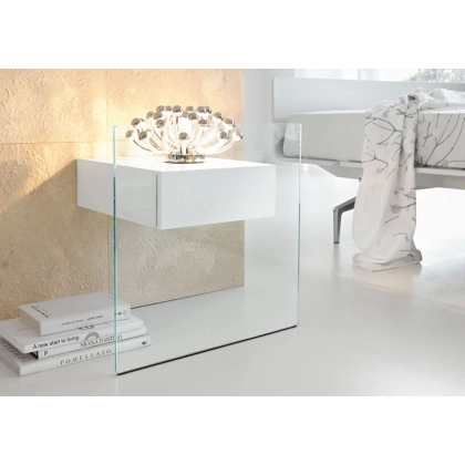 Zdjęcie Nowoczesny szklany stolik ścienny - Tonelli Design