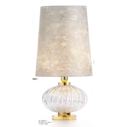 Zdjęcie Stylowa lampa stołowa z przezroczystym szkłem Murano - Il Paralume Marina