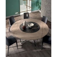 Picture Luxurious, multifunctional, round table for the living room and dining room - Ozzio