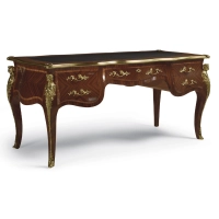 Picture Baroque desk with brass friezes