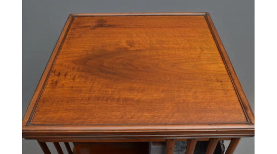 picture 4 A stunning, Edwardian, rotating walnut bookshelf - antique