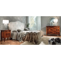 Picture Stylish antique bedroom bedside table made of walnut wood