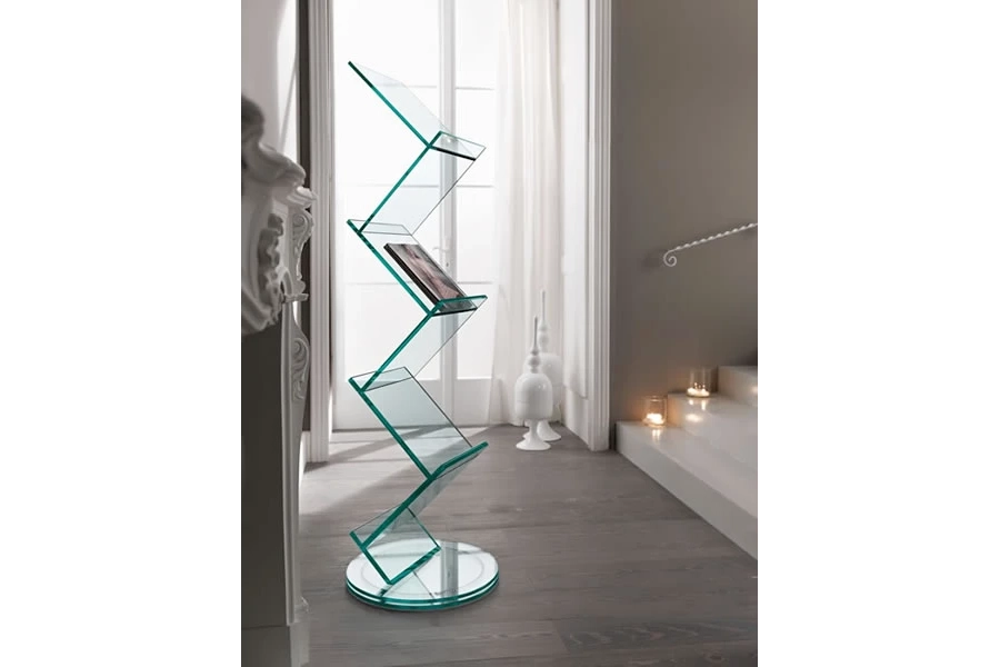 picture 1 Glass bookcase with swivel base - Tonelli Design
