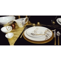 Picture Exclusive porcelain tableware for a family of 12 - Porcel