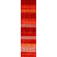 Picture A tasteful orange and red hand-woven carpet from Iran - Jordan