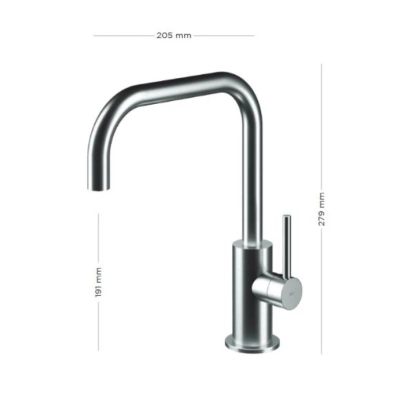 Picture An elite accessory for a minimalist kitchen - a single-lever faucet with a high spout