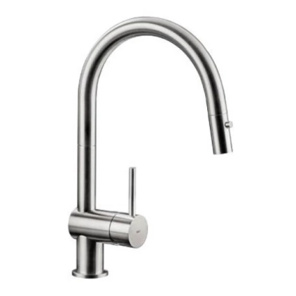 Picture Iconic kitchen faucet with a pull-out double jet