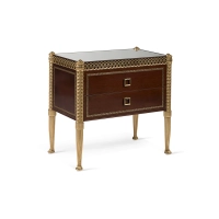 Picture Decorative bedside table with 2 drawers