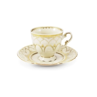 Picture Stylish porcelain coffee cup and saucer from the Ivory wedding sonata – Leander collection