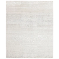 Picture Elegante alfombra recortada en blanco y gris - SHANGRI LA ROCOCO 7030