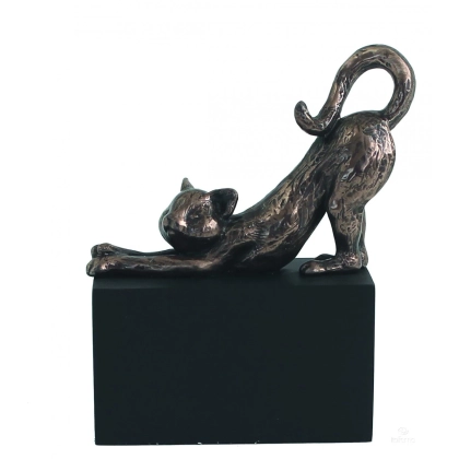 Zdjęcie Wyjątkowa statuetka kota na podstawie