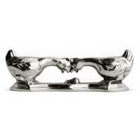 Picture Soporte para cuchillos de peltre - gallinas
