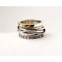 Picture A unique wedding ring made of gold and silver - Astorga
