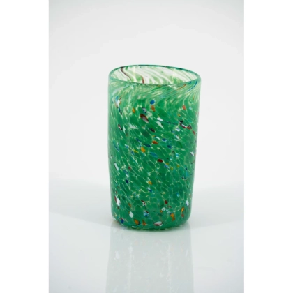 Zdjęcie Zielona szklanka z włoskiego szkła murano - h. 13 cm
