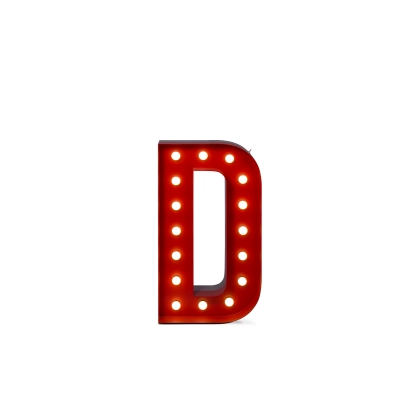 Zdjęcie Designerska świecąca litera D