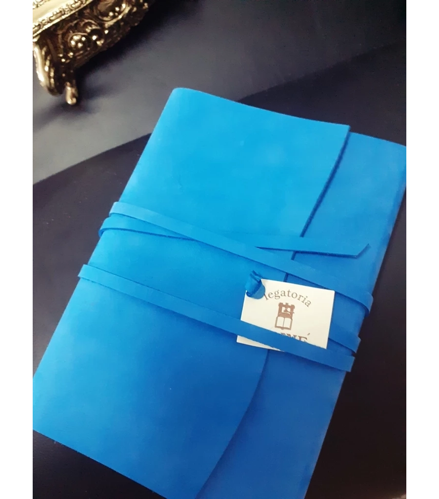 picture 2 Beautiful blue leather notebook - Legatoria Koine