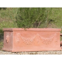 Picture Oblong flower pot made of terracotta - Fornace Masini