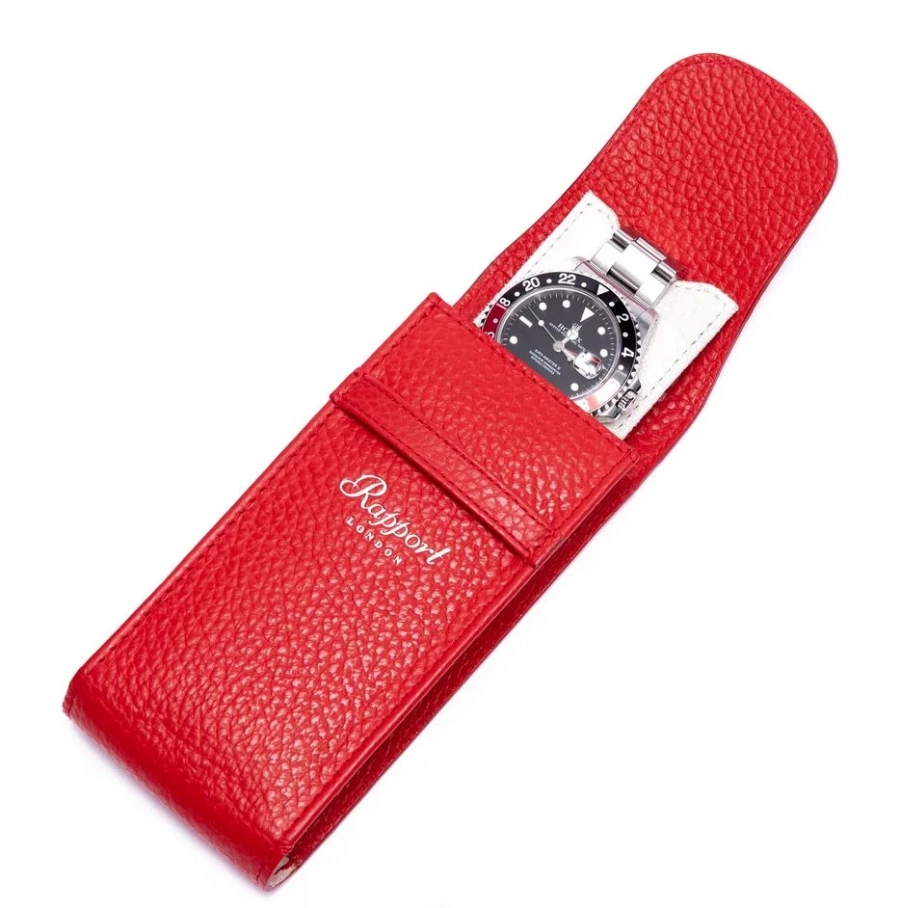 picture 1 Excellent red leather watch case