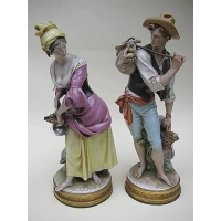 Zdjęcie Para porcelanowych figurek Giuseppe Cappè z lat 60. XX wieku