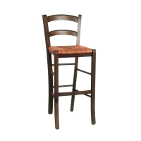 Picture Tall Italian Montalcino stool with backrest