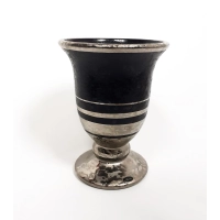 Picture Ceramic vase with platinum finish