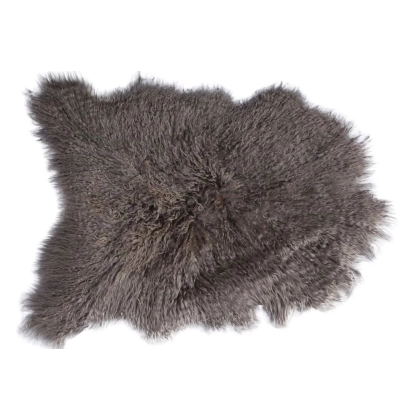 Picture Angora goatskin rug for the living room - 91x72 cm