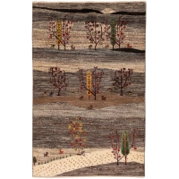 Picture Chic beige and brown hand-woven rug from Iran - Jordan