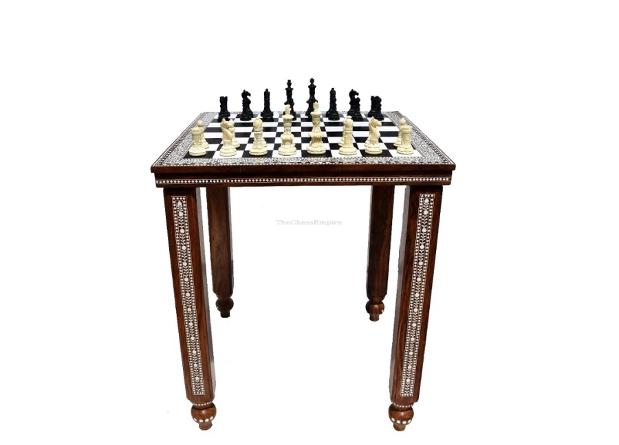 picture 4 Stylish "Indian Heritage" chess table - The Chess Empire