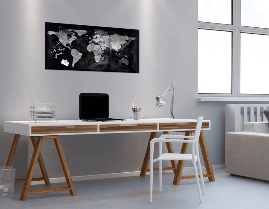 picture 4 World Map - magnetic glass board