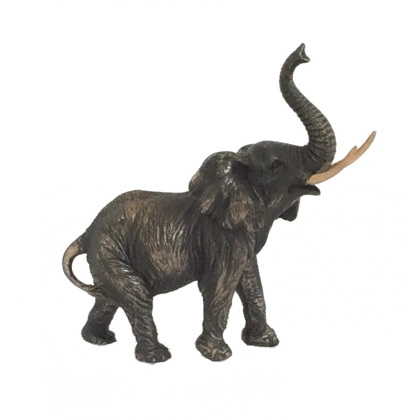 Zdjęcie Statuetka ozdobna słonia na biurko - h. 12 cm