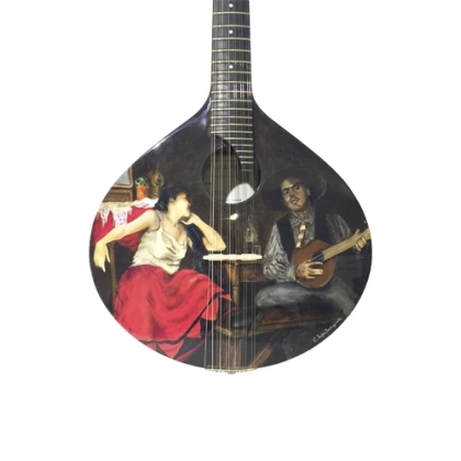 Zdjęcie Ekskluzywna gitara z ręcznie malowanego drewna - Malabar