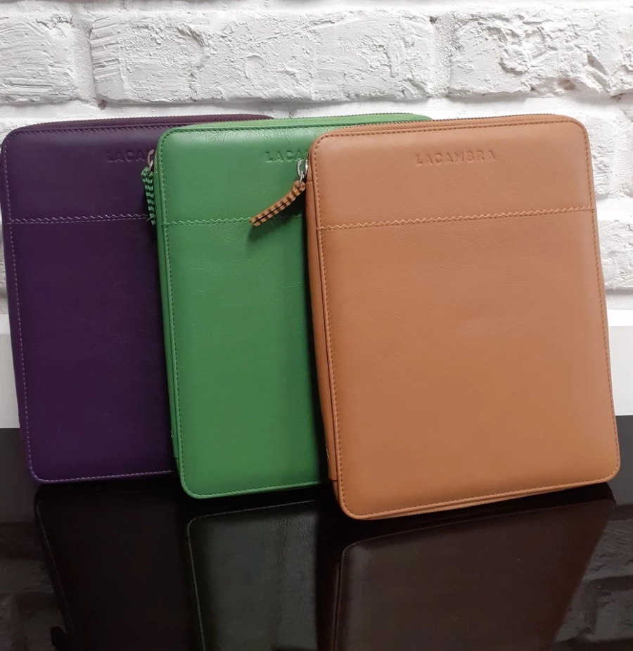 picture 2 Funda de cuero verde para iPad
