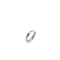 Picture A slim wedding ring with a Unoaerre crown in white gold with a diamond weighing 0.01 ct. 3mm wide