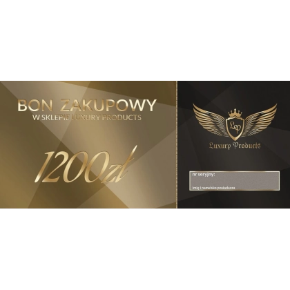 Zdjęcie Luksusowy Bon prezentowy - 1200 zł do wykorzystania w sklepie Luxury Products