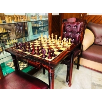 Picture A unique Royale edition: table, chairs and chess pieces - The Chess Empire