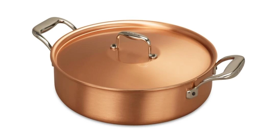 picture 3 Low copper casserole pot, 28 cm, for baking