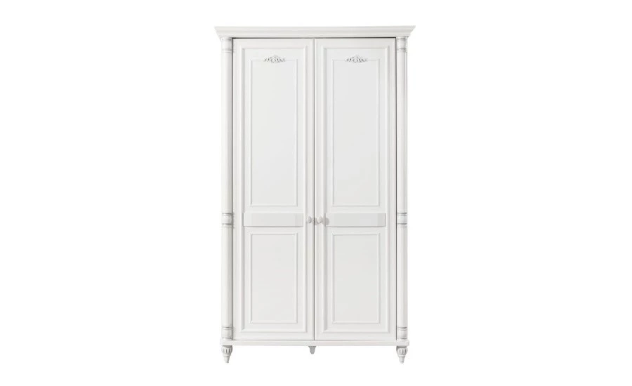 picture 1 Youthful, white two-door wardrobe - Cilek