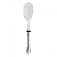Picture Beautifully decorated silver and plexiglass salad serving fork - Zaramella Argenti