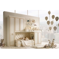 Picture Magical bedroom in white and walnut - Ferretti e Ferretti
