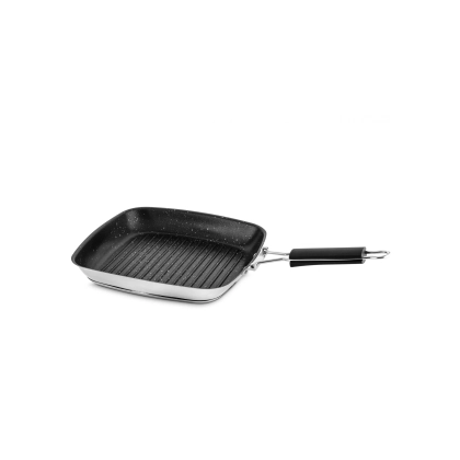 Zdjęcie Włoska patelnia do grillowania 28 cm wykonana ze stali nierdzewnej