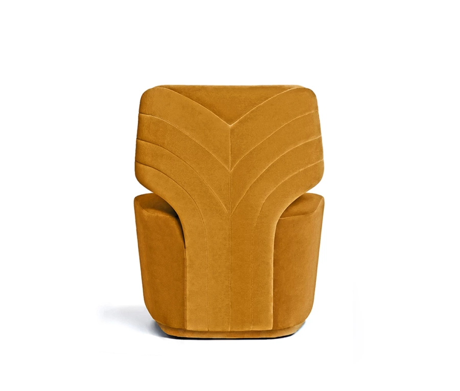picture 2 Original, mustard-colored designer armchair - Munna