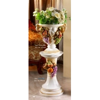 Picture Fantastic ceramic decorative column with a vase for stylish interiors