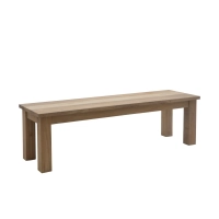 Picture Exclusive garden bench without backrest made of teak wood