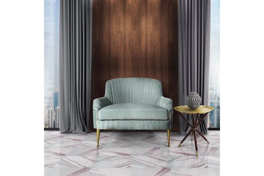 picture 6 Stylish armchair - brass legs - Ottiu